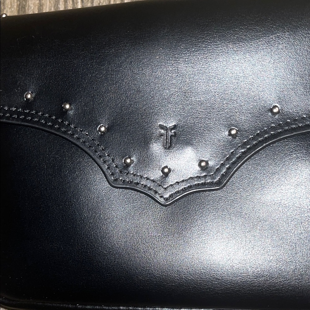 New Frye Black Leather Belt Bag size L/XL - Picture 2 of 4